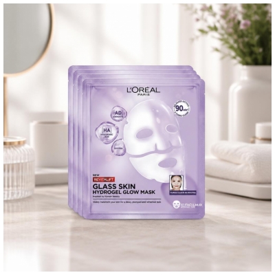 L'Oréal Paris Revitalift Filler Masque Hydrogel Éclat Effet Glass Skin 4 Masques