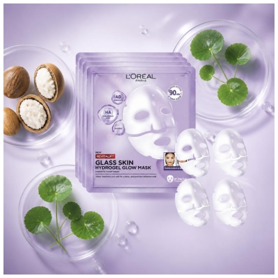 L'Oréal Paris Revitalift Filler Masque Hydrogel Éclat Effet Glass Skin 4 Masques