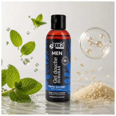 MKL Green Nature Men Gel Douche Surgras Marine Sauvage 100 ml