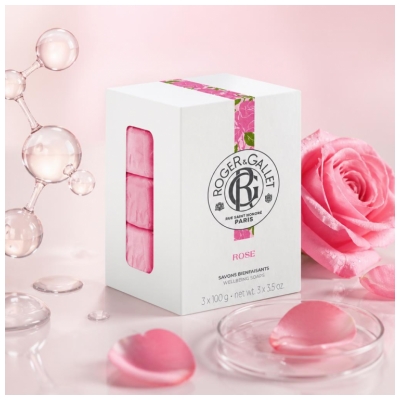 Roger & Gallet Rose 3 Săpunuri Binefăcătoare de 100 g