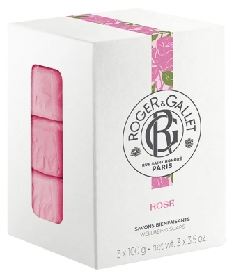 Roger & Gallet Rose 3 Wellbeing Soaps of 100g