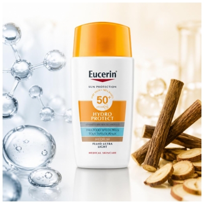 Fluid Eucerin Sun Protection Sun Hydro Protect Ultra-Ușor Colorat SPF50+ 50 ml