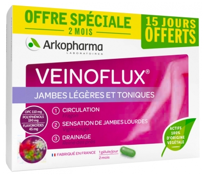 Arkopharma Veinoflux Lette og Toniske Ben 60 Kapsler