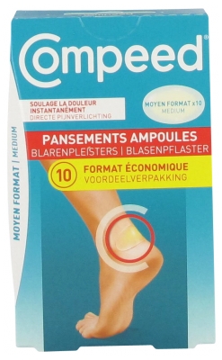 Compeed Vidutinio Dydžio Pūslinių Pūslinių Tvarsčiai 10 Tvarsčiai