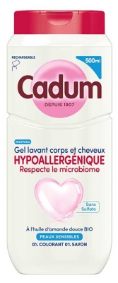 Cadum Gel Lavant Corps et Cheveux Hypoallergénique 500 ml