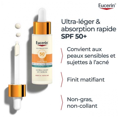 Eucerin Sun Protection Oil Control Sérum UV Ultra-Léger SPF50+ 30 ml