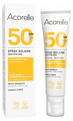 Acorelle Biologiškas Saulės Purškalas SPF50 100 ml