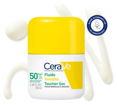 CeraVe Fluide Invisible Toucher Sec SPF50+ 50 ml
