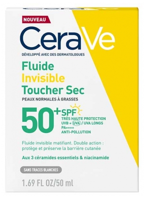 CeraVe Fluide Invisible Toucher Sec SPF50+ 50 ml