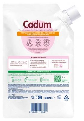 Cadum Crème Lavante Surgras Beurre de Karité Éco-Recharge 500 ml