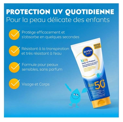 Nivea Sun Daily UV Protect Kids Lait Solaire SPF50+ 100 ml