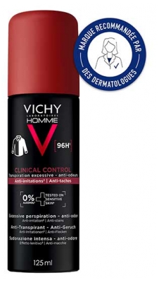 Vichy Homme Clinical Control Anti-Transpirant 96H 125 ml