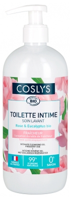 Gel de toaletă intimă Coslys cu Răcoare de Trandafir & Eucalipt Bio 500 ml