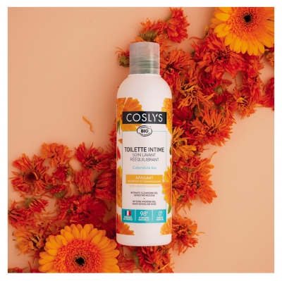 Coslys Intiimihygienia Tasapainottava Pesuneste Luomu Kehäkukka 250 ml