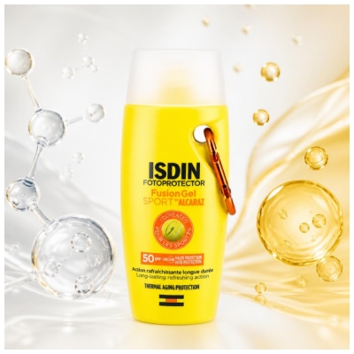 Isdin Fotoprotector Fusion Gel Solaire Sport SPF50 100 ml Edition Limitée By Alcaraz