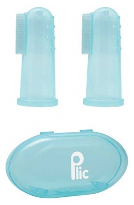 Plic Dental Escova de Dentes Silicone 3 Meses e + 2 Dedeiras