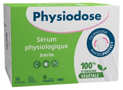 Physiodose Sterilus Fiziologinis Tirpalas 30 Augalinės Kilmės Vienkartinių Dozių 10 ml