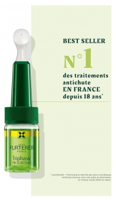 René Furterer Triphasic Progressive Traitement Antichute Longévité & Densité 8 x 5,5 ml