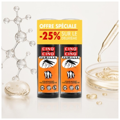 Cinq sur Cinq Famille Lotion Anti-Moustiques Lot de 2 x 100 ml