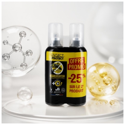 Insect Protect Lozione Anti-Zanzare Tropicale Pelle Confezione da 2 x 75 ml