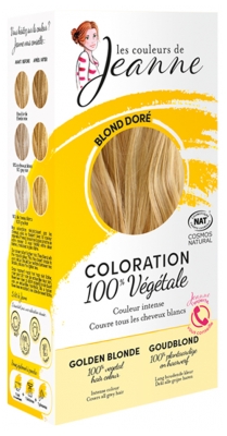 As cores de Jeanne Coloração 100% Vegetal Bio - Cor: Louro dourado