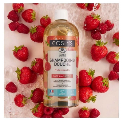 Coslys Gel de Duș și Șampon Fructe Roșii Bio 1 L