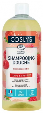 Coslys Shampoing Douche Fruits Rouges Bio 1 L