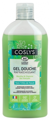 Coslys Gel Douche Rafraîchissant Menthe & Chanvre Bio 250 ml