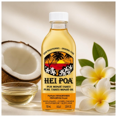 Hei Poa Monoï Pur Tahiti Parfum Frangipani 100 ml
