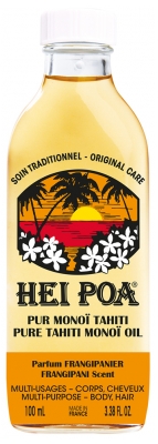 Hei Poa Pure Tahiti Monoï Oil Frangipani Scent 100ml