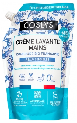 Coslys Bio Krem myjący do rąk z żywokostem w ekologicznym wkładzie 1 L