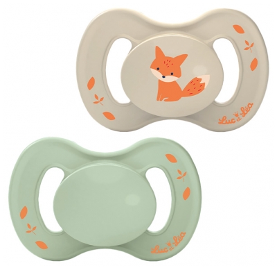 Suzete Anatomice Supt-Natural Extra-Subțiri Luc et Léa Nature 2 pentru 18+ Luni - Model: Mole Fox ?i Green