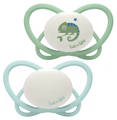 Chupetas Fisiológicas Luc et Léa Physio Noite 2 18 Meses e + - Modelo: Camaleão