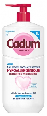Cadum Gel de Banho Corpo e Cabelo Hipoalergênico 1 L