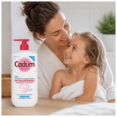 Cadum Gel Lavant Corps et Cheveux Hypoallergénique 1 L