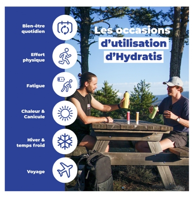Hydratis Solution d'Hydratation 20 Comprimés Effervescents - Arôme : Citronnelle Gingembre