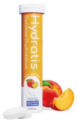 Hydratis Solution d'Hydratation 20 Comprimés Effervescents - Arôme : Pêche