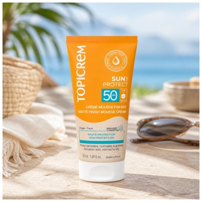 Topicrem Sun Protect Crème Mousse Fini Mat SPF50 50 ml