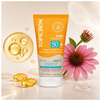 Topicrem Sun Protect Crème Mousse Fini Mat SPF50 50 ml