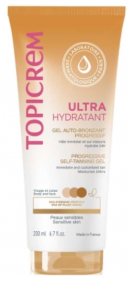 Topicrem Ultra vlažilni progresivni gel za samoporjavitev 200 ml
