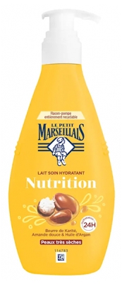 Le Petit Marseillais Lait Soin Hydratant Nutrition Peaux Très Sèches 250 ml