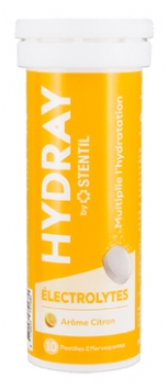 Stentil HYDRAY Électrolytes Solution d'Hydratation 10 Pastilles Effervescentes - Arôme : Citron