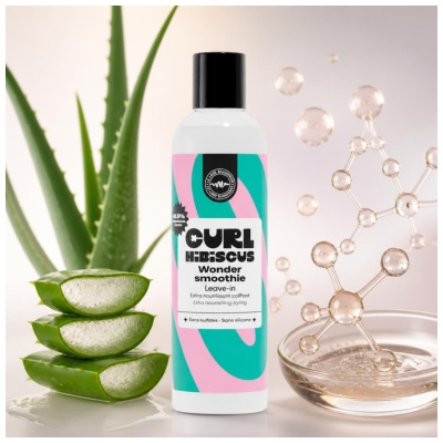 Curl Hibiscus Wonder Smoothie Hiuksiin jätettävä, erittäin ravitseva muotoilutuote 250 ml