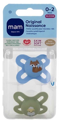 MAM 2 Soothers Original Birth 0-2 Months