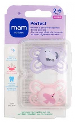 MAM 2 Lollipops Perfetto 2-6 Mesi - Modello: Gatto e uccello