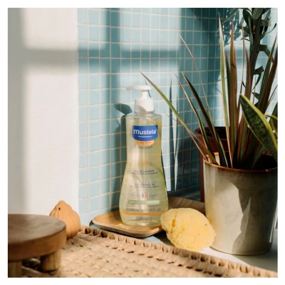 Mustela Bébé-Enfant Huile Lavante Peau Sèche 500 ml