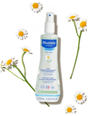 Mustela Atsvaidzinošs un Frizējošs Ūdens ar Bioloģiskās Kumelītes Ūdeni 200 ml
