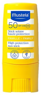 Mustela Sauļošanās Zīmulis Augstākā Aizsardzība SPF50 Ģimenei 9 ml