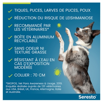 Seresto Collier Antiparasitaire Grands Chiens plus de 8 kg