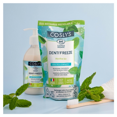 Coslys Pastă de dinți Denti'Freeze cu mentă bio Eco-Recharge 350 g